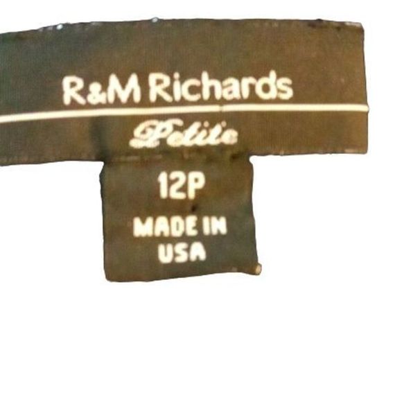 R & M Richards Embellished Black Dress Women's Size 12 Petite - Picture 2 of 6
